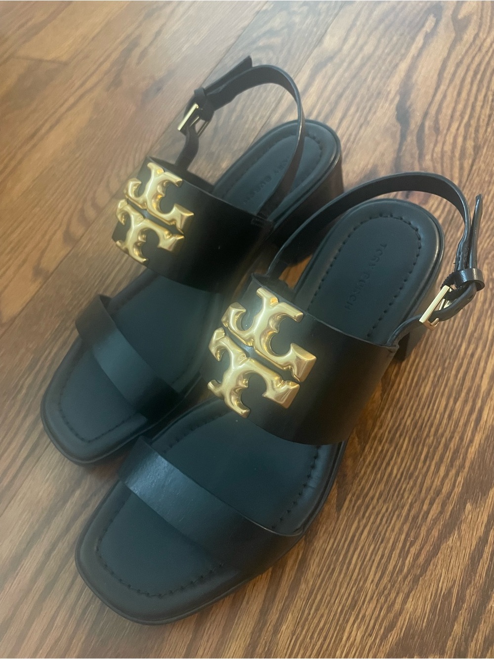 NWOT Tory Burch Eleanor Block Heel Sandals Size 7 - Picture 3 of 7